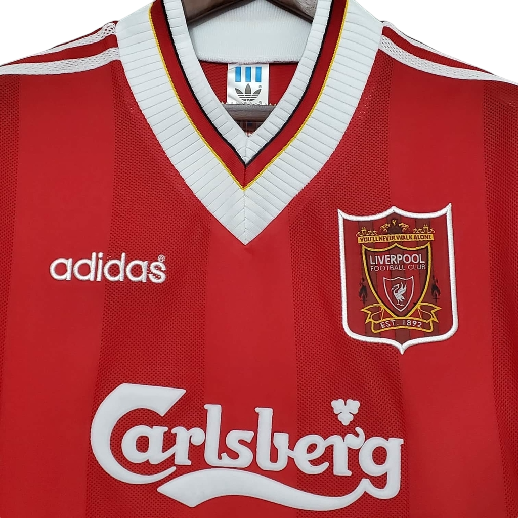 Camisa Liverpool 1996/1997 - Retrô Adidas - Vermelha e branca