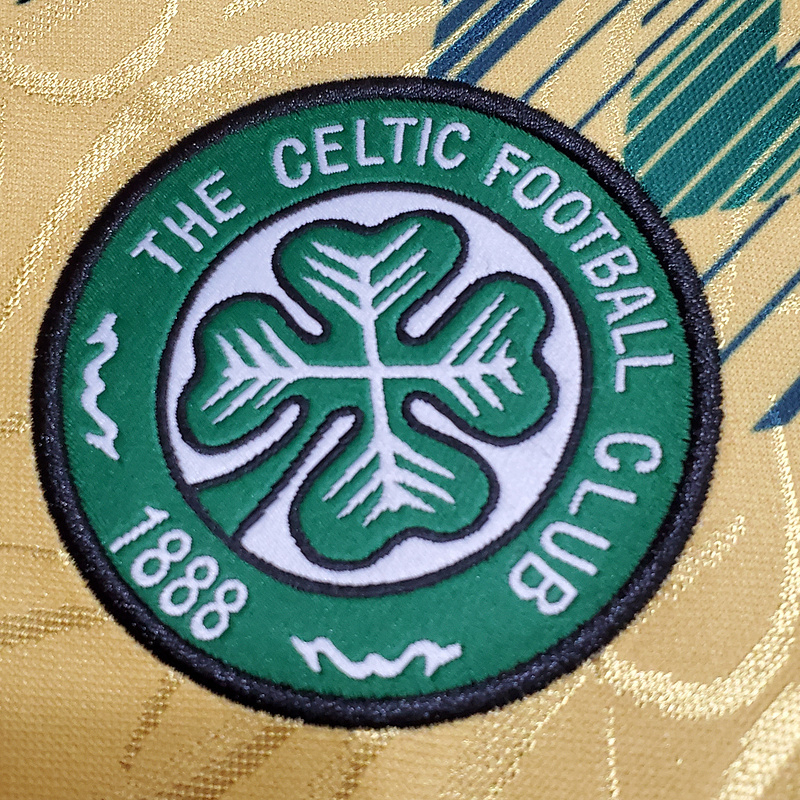 Camisa Celtic 1991/1992 - Retrô Umbro - Amarela e Verde