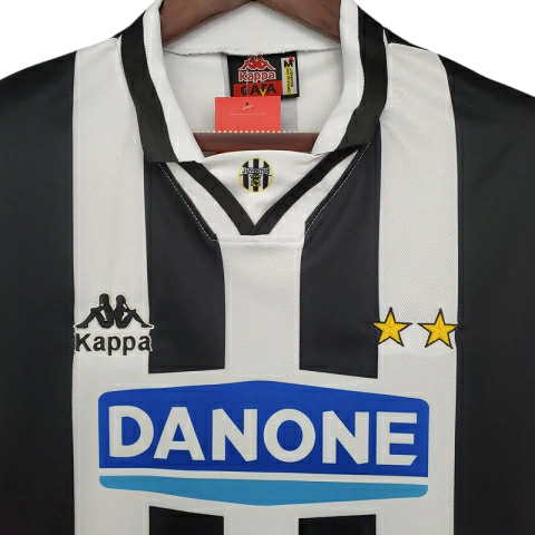 Camisa Juventus I 1994/1995 - Retrô Kappa - Preta e branca