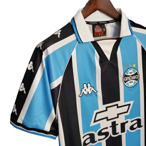 Camisa Grêmio I 2000 - Retrô Kappa - Azul e preta