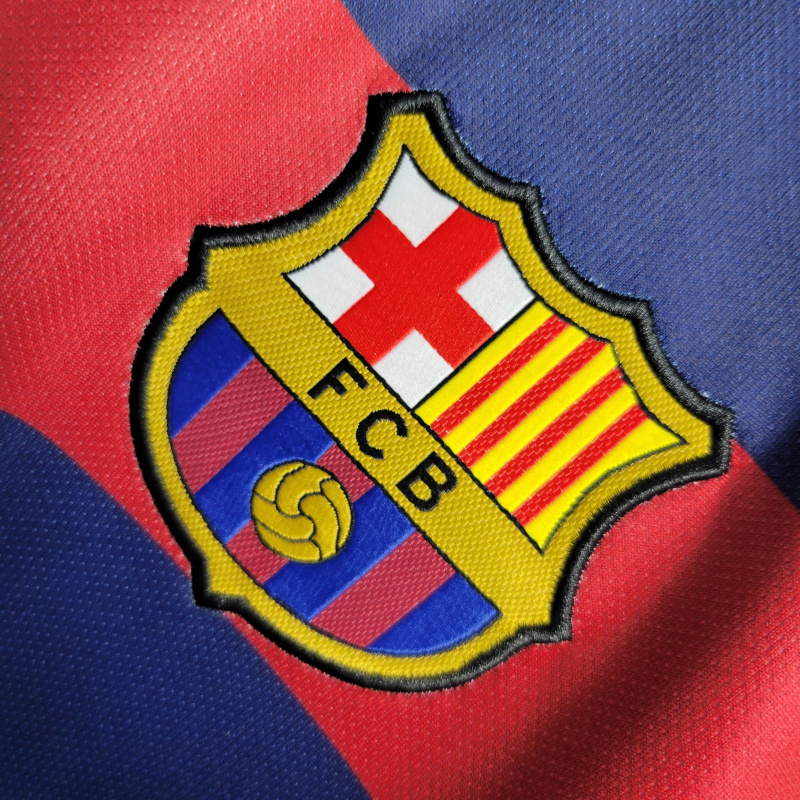 Camisa Barcelona I 2015/2016 - Retrô Nike - Azul com detalhes em vermelho e amarelo