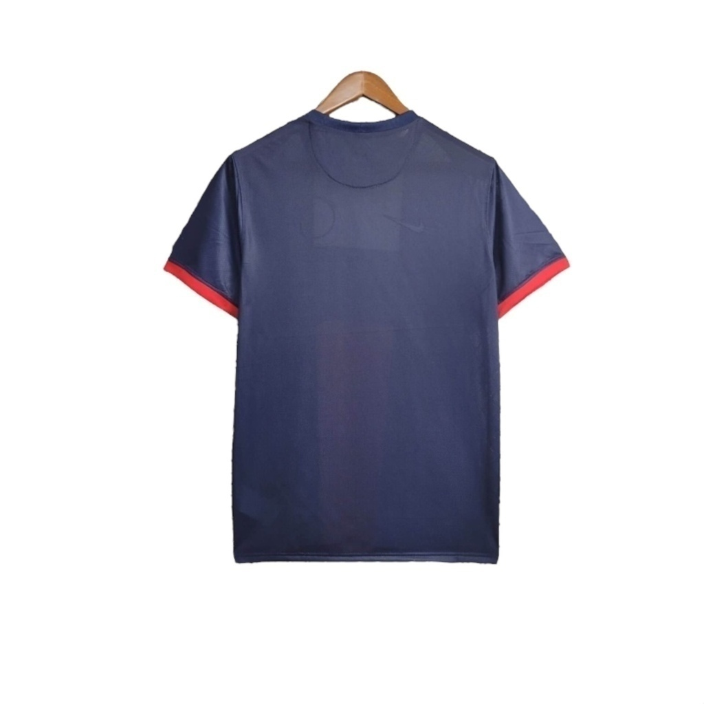 Camisa Paris Saint-Germain I 2013/2014 - Retrô Nike - Azul com detalhes em vermelho e branco